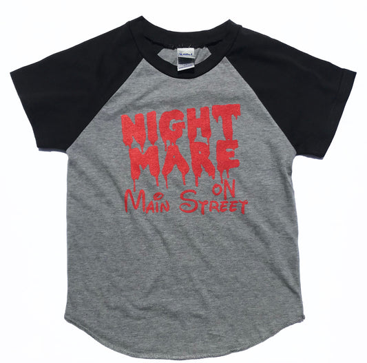 Nightmare on Main Street TODDLER Halloween Raglan Baseball Tee