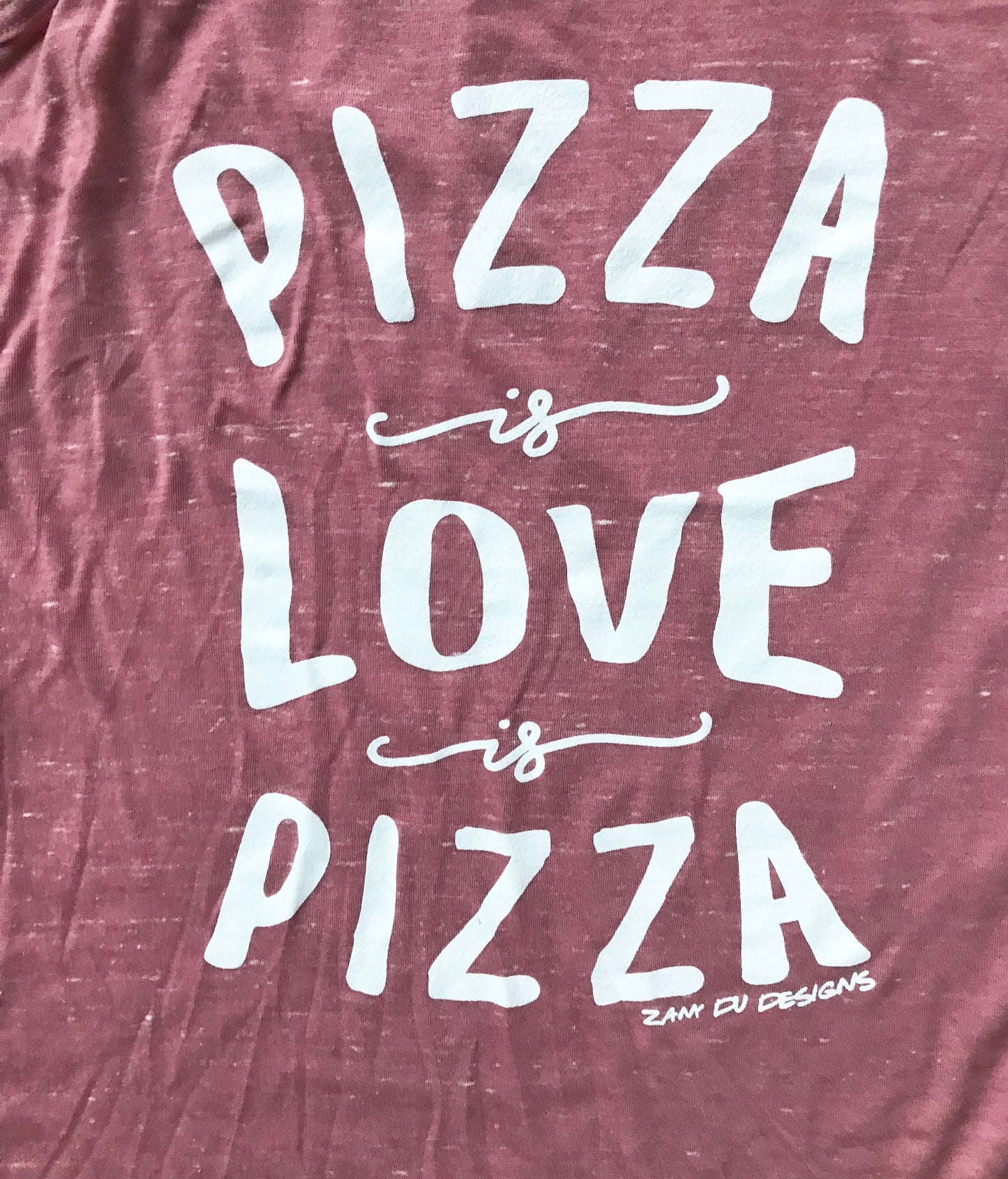 Pizza is Love is Pizza Mauve Women's Racerback Tank