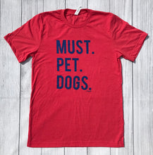 Must Pet Dogs Unisex ADULT Red and Blue Tee