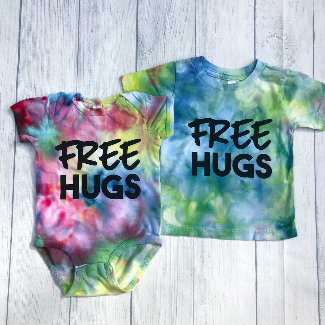 Free Hugs Tie Dye INFANT Bodysuit