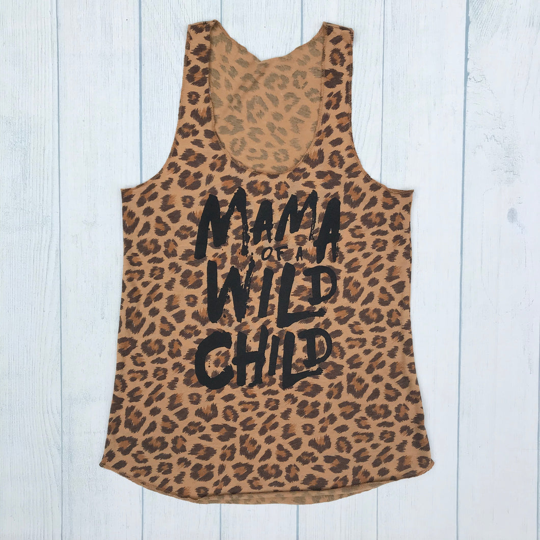cheetah print tank top with the writing saying, 
