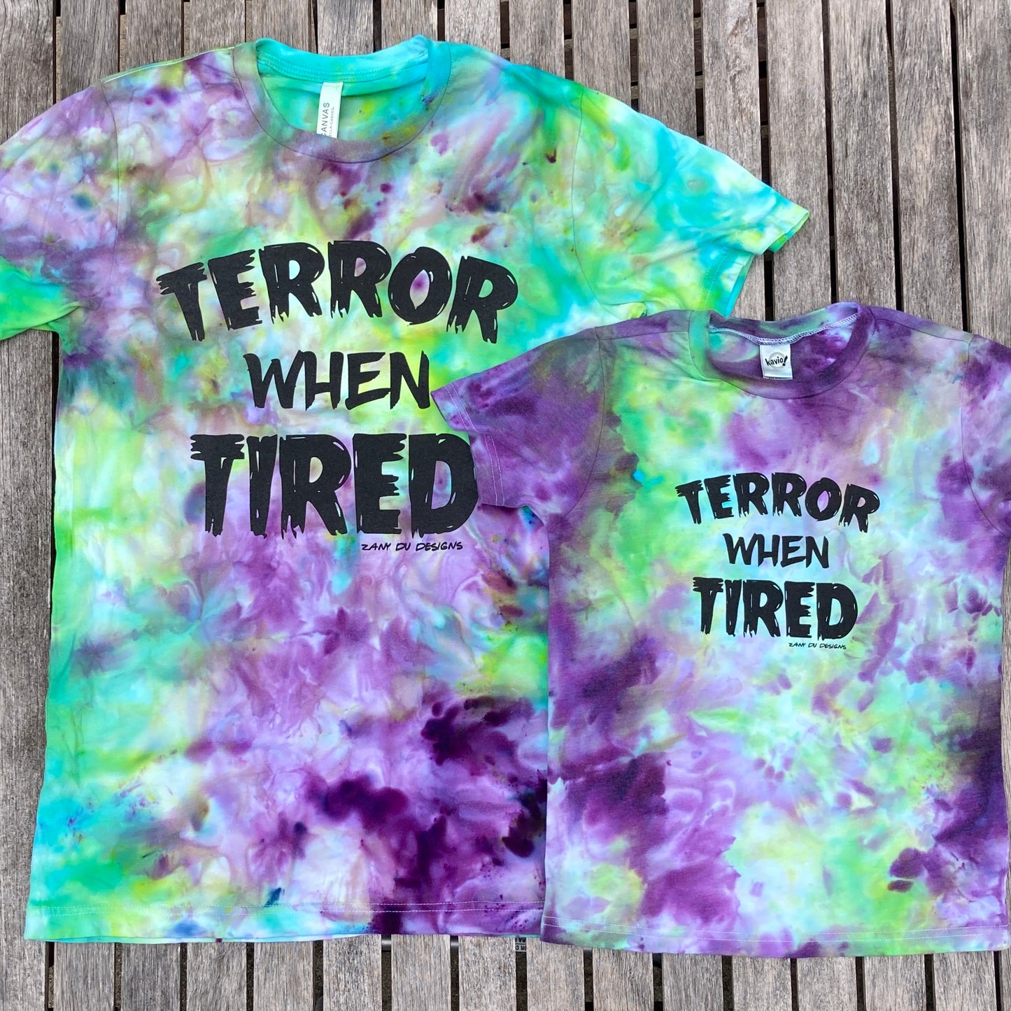 Terror When Tired Halloween Tie Dye ADULT Tee SALE