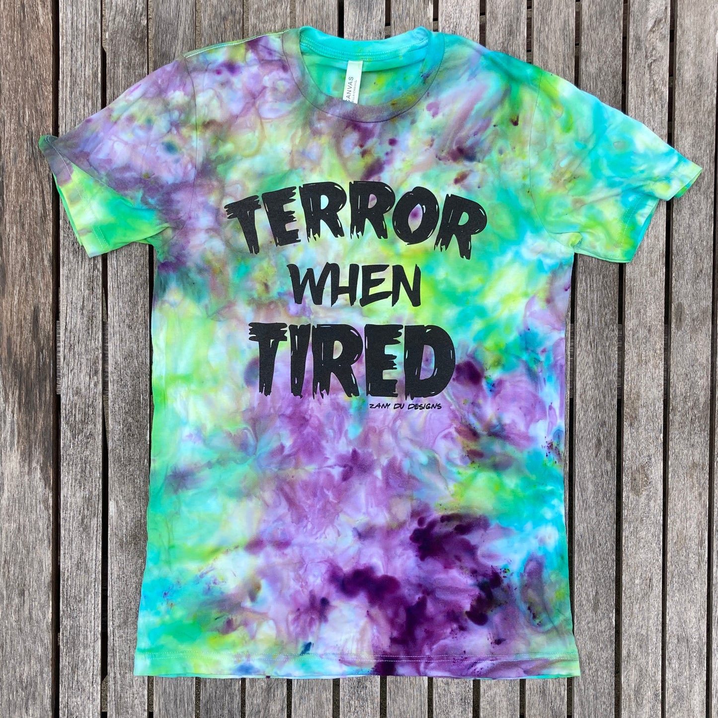 Terror When Tired Halloween Tie Dye ADULT Tee SALE