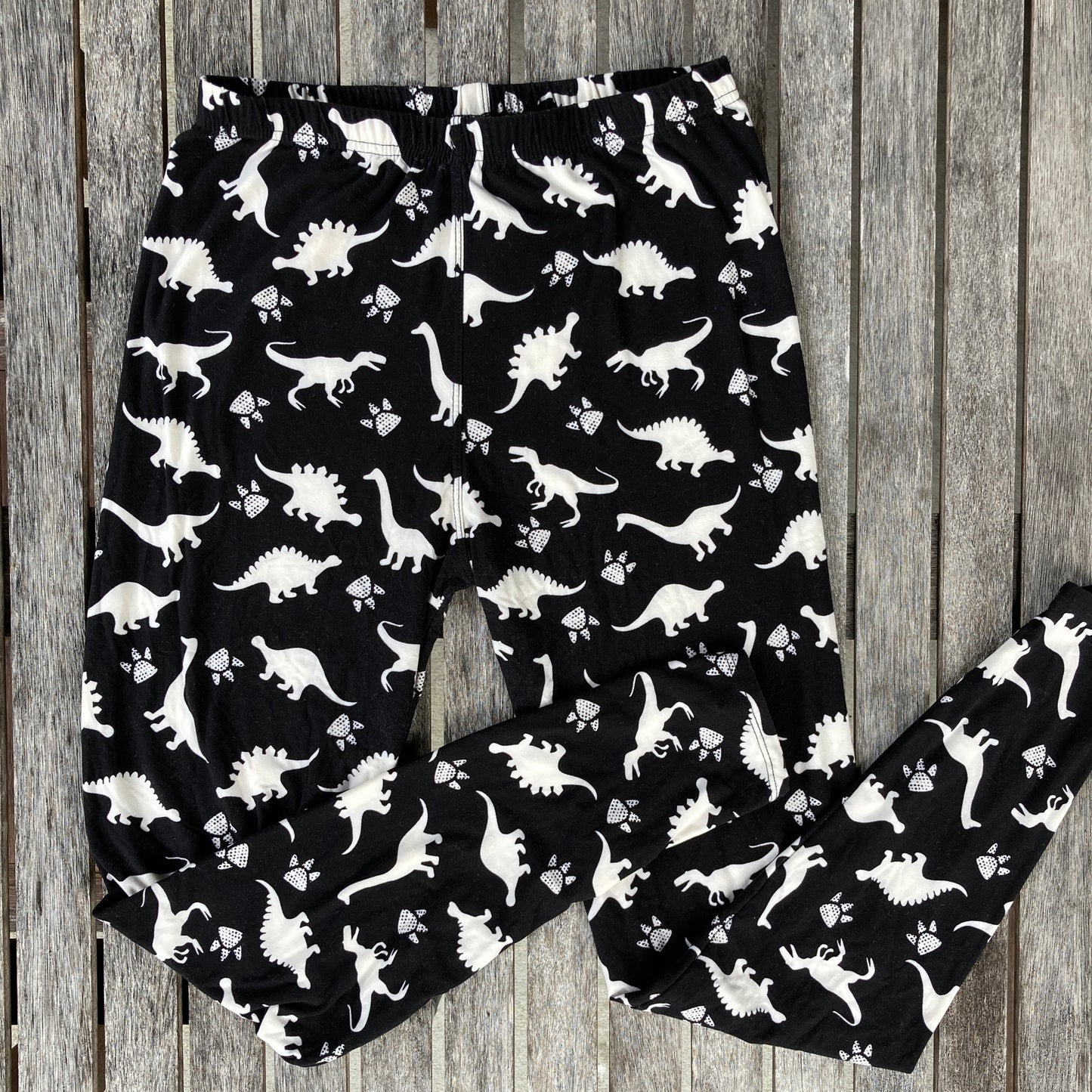 Dinosaur Black and White Leggings