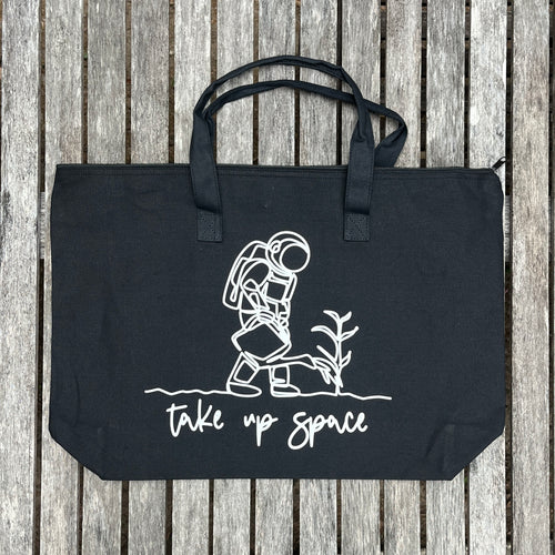 Take Up Space Black Tote