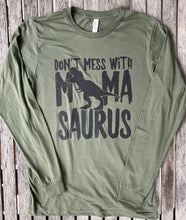 Mamasaurus Olive Green Long Sleeve Tee Mom