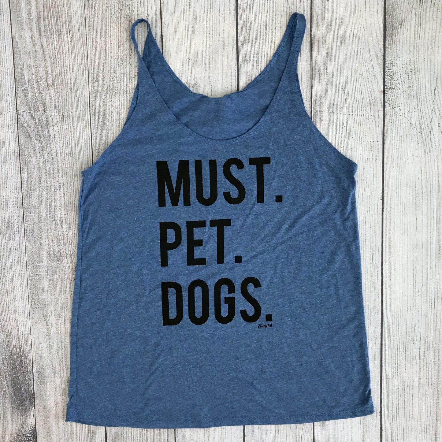 Must Pet Dogs Bella Canvas Women's Triblend Light Blue Tank Dog Lover Must Love Dogs