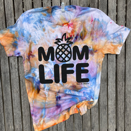 *Mom Life Pineapple Tie Dye Tee