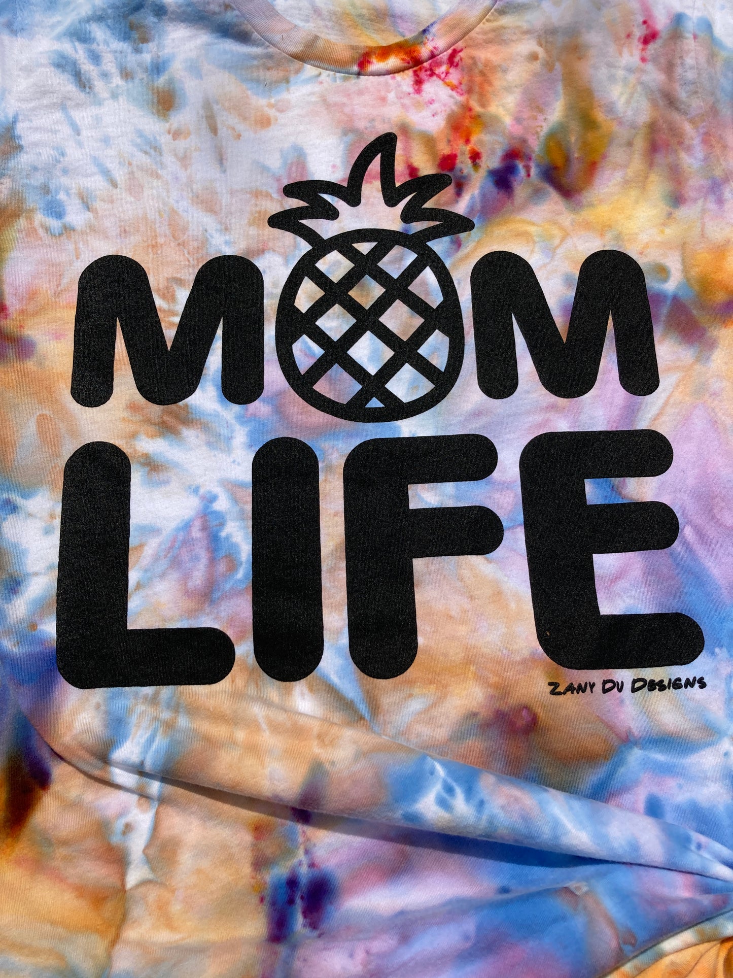 *Mom Life Pineapple Tie Dye Tee