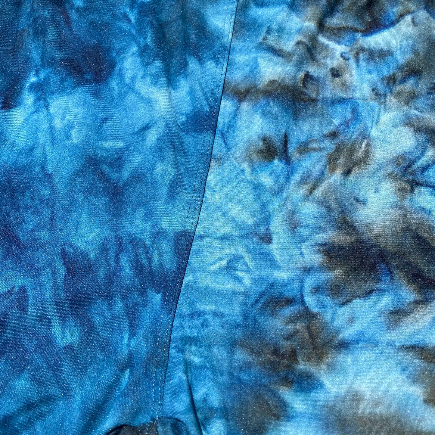 Blue Tie Dye Biker SHORTS Leggings