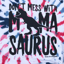 *Mamasaurus AMERICANA Red White Blue Tie Dye Mom