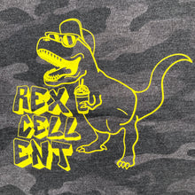 Rexcellent Dinosaur 90s Retro Black Camo TODDLER Tee