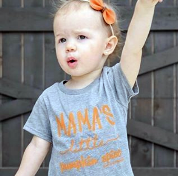 Mama's Little Pumpkin Spice Infant Tee Holiday