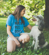 Must Pet Dogs Heather Turquoise Blue Adult Unisex Tee Dog Lover Obsessed