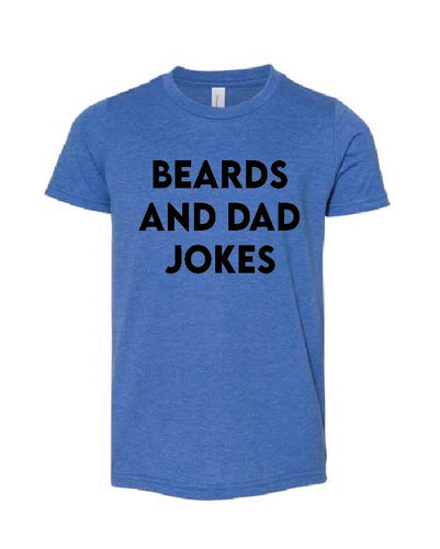 Beards and Dad Jokes Fathers Day Tee