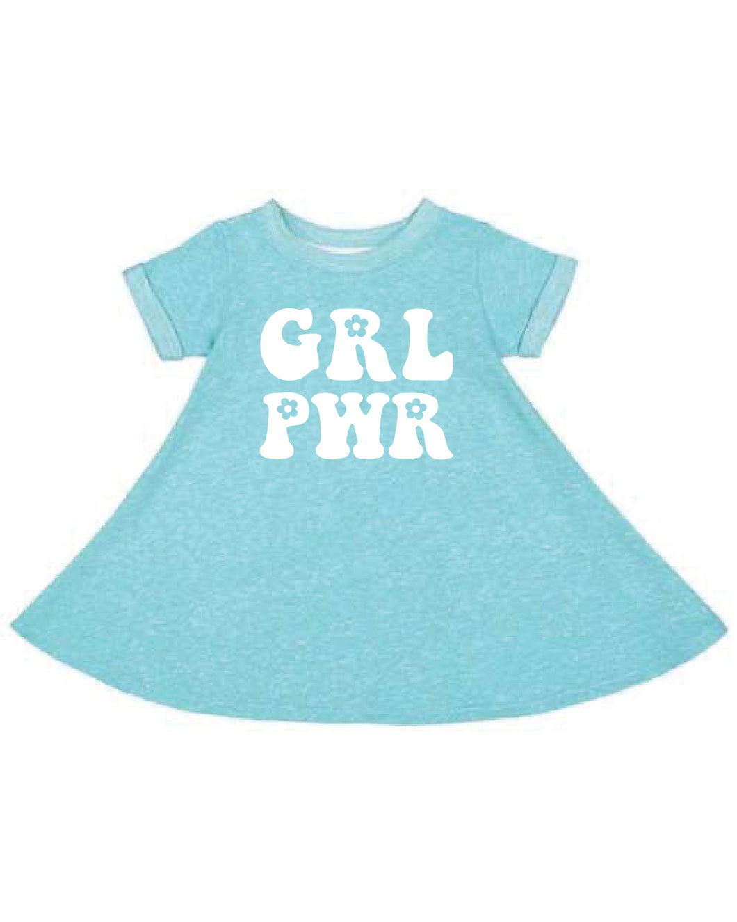 Grl Pwr Daisy Retro Toddler Dress Tee New