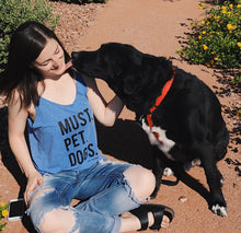 Must Pet Dogs Triblend Light Blue Women's Slouchy Tank Top