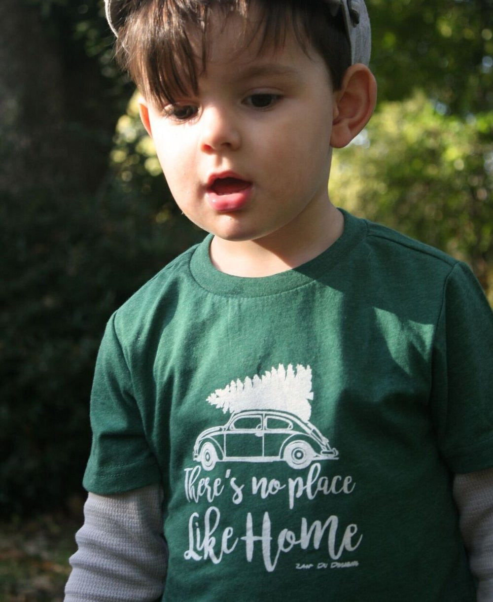 There's No Place Like Home Christmas Tree Youth Tee Holiday